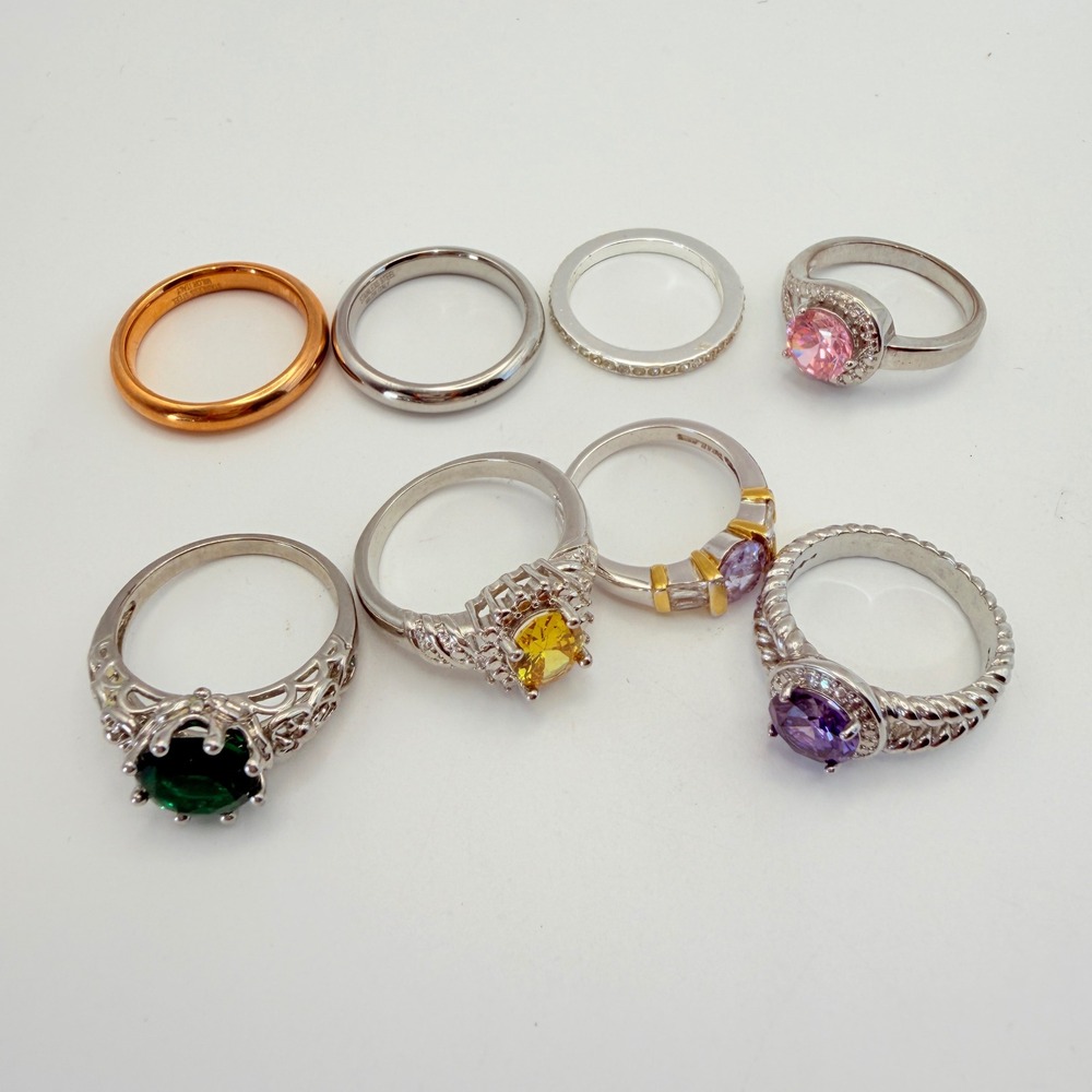 Unbranded Fashion Ring Lot Women Mixed Sizes Multi Stainless Steel Excellent